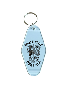 Inhale Peace Motel Keychain