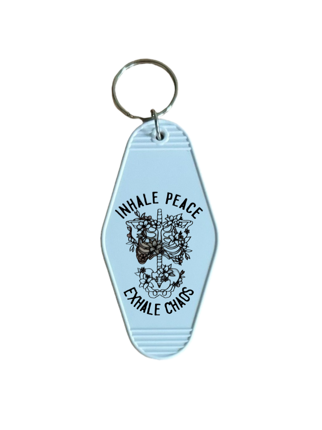 Inhale Peace Motel Keychain